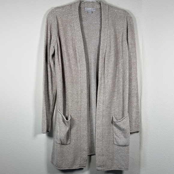 Barefoot Dreams CozyChic Lite Longline Cardigan Women’s S Open Front Soft - Picture 2 of 9
